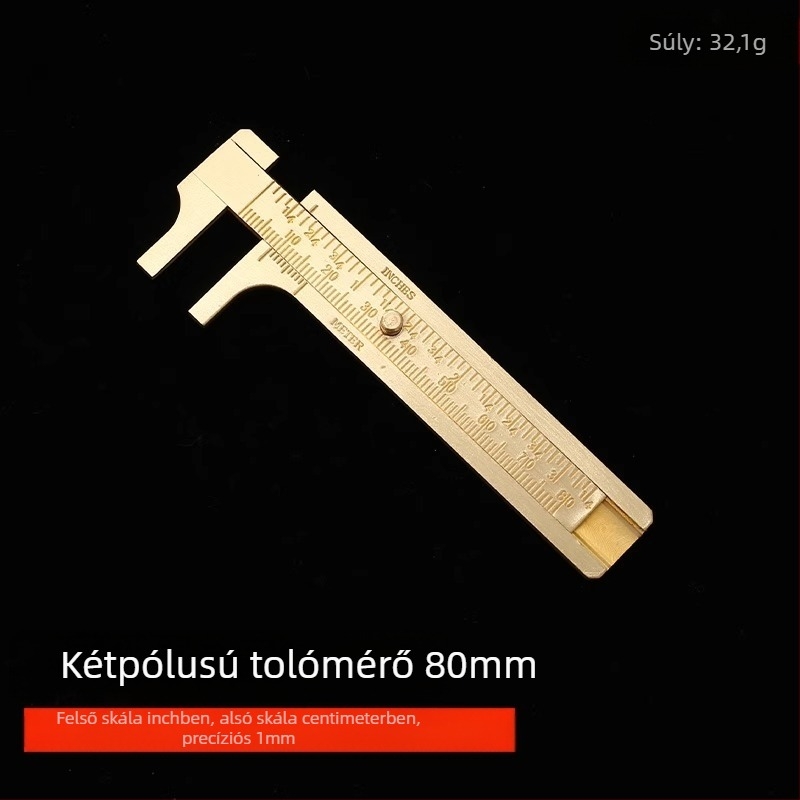 Digitális tolómérő ékszerekhez – Magas precizitású, tiszta réz, LCD kijelző, a kis ékszerek és mini tárgyak méréséhez