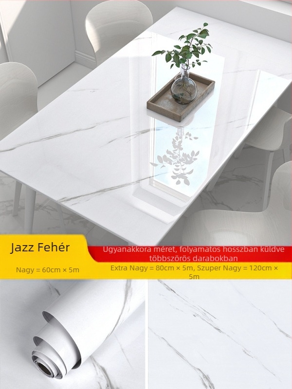 Márványmintás falmatrica, PVC anyag, vízálló és olajálló, egyszerű, modern stílus, nappaliba való