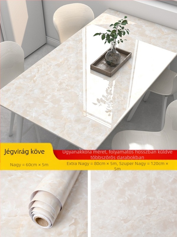 Márványmintás falmatrica, PVC anyag, vízálló és olajálló, egyszerű, modern stílus, nappaliba való