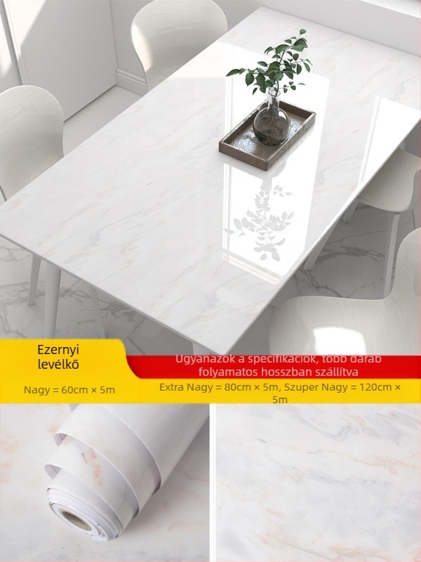 Márványmintás falmatrica, PVC anyag, vízálló és olajálló, egyszerű, modern stílus, nappaliba való