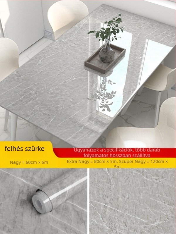 Márványmintás falmatrica, PVC anyag, vízálló és olajálló, egyszerű, modern stílus, nappaliba való