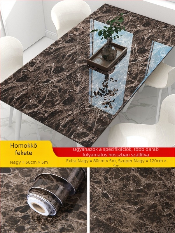 Márványmintás falmatrica, PVC anyag, vízálló és olajálló, egyszerű, modern stílus, nappaliba való