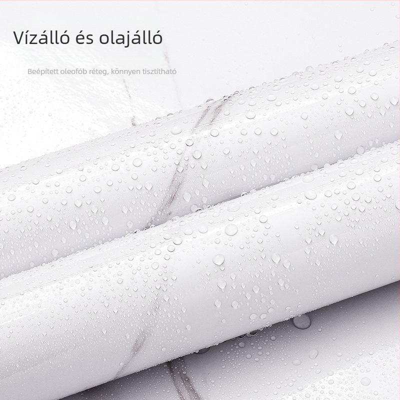 Márványmintás falmatrica, PVC anyag, vízálló és olajálló, egyszerű, modern stílus, nappaliba való