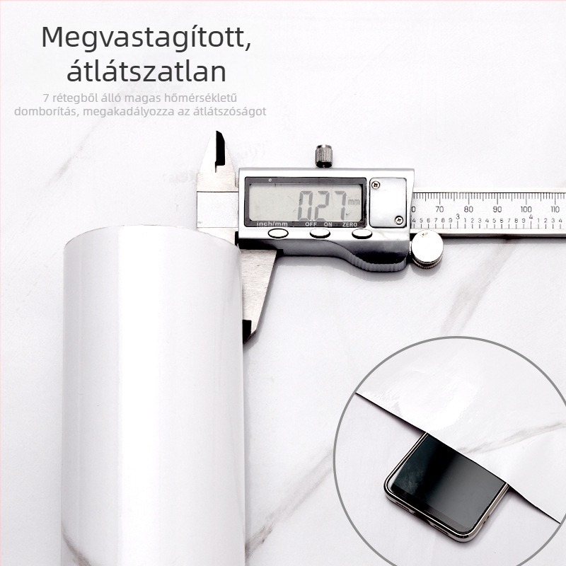 Márványmintás falmatrica, PVC anyag, vízálló és olajálló, egyszerű, modern stílus, nappaliba való