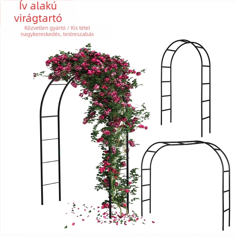 Ívelt virágtartó, PE-bevonatú acélcső, 11 alkalmazási területhez