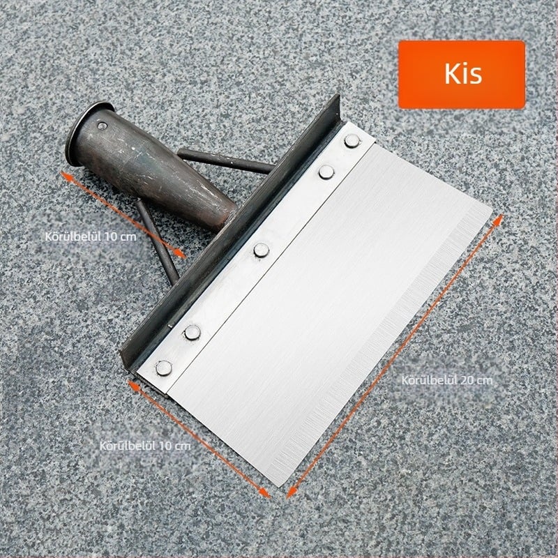 Mangán acél hóeltávolító lapát recés élű pengével, mezőgazdaságra, állattenyésztésre és háztartási tisztításra