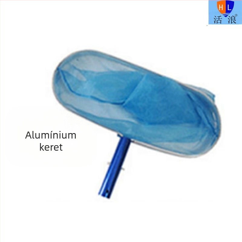 Medencés levélgyűjtő háló alumínium kerettel és sűrű hálóval, mély- és sekélyvízre