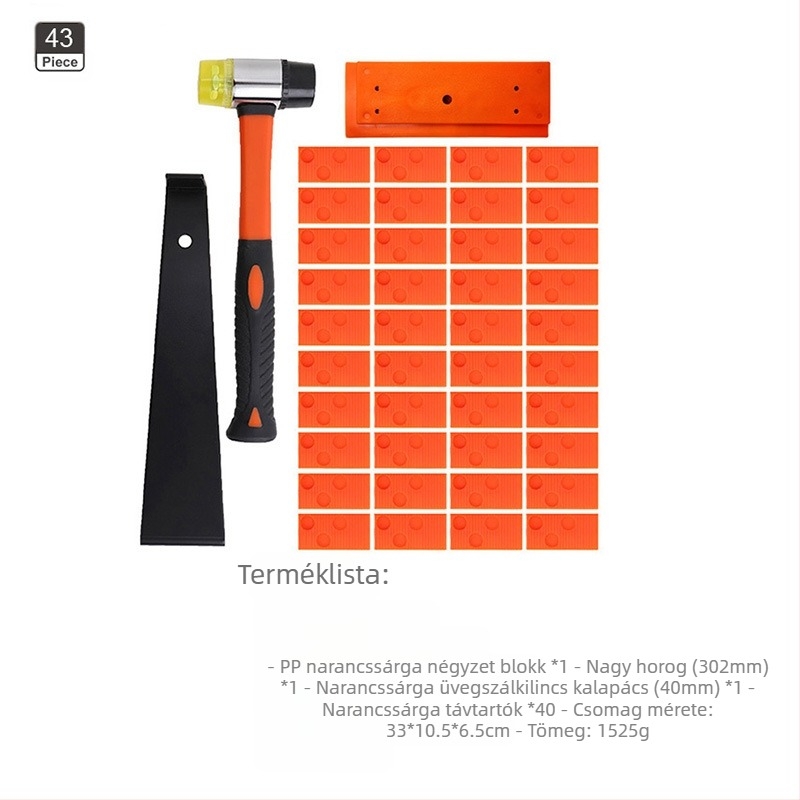 Fa padló szerszámkészlet – szénacél, 45 darab, 1,65 kg, 35/40 mm, Háztartási használat