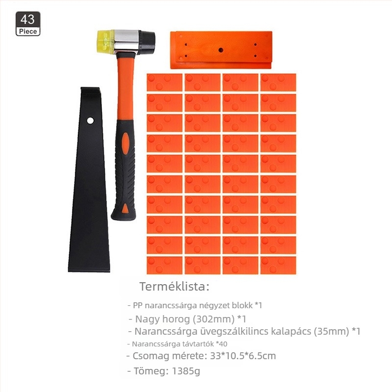 Fa padló szerszámkészlet – szénacél, 45 darab, 1,65 kg, 35/40 mm, Háztartási használat