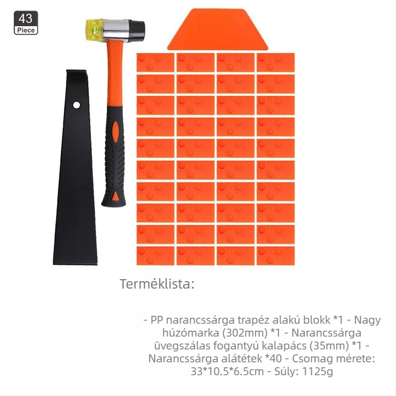 Fa padló szerszámkészlet – szénacél, 45 darab, 1,65 kg, 35/40 mm, Háztartási használat