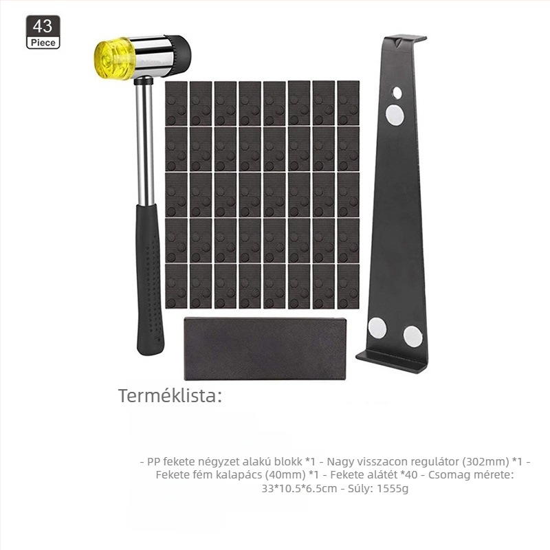 Fa padló szerszámkészlet – szénacél, 45 darab, 1,65 kg, 35/40 mm, Háztartási használat