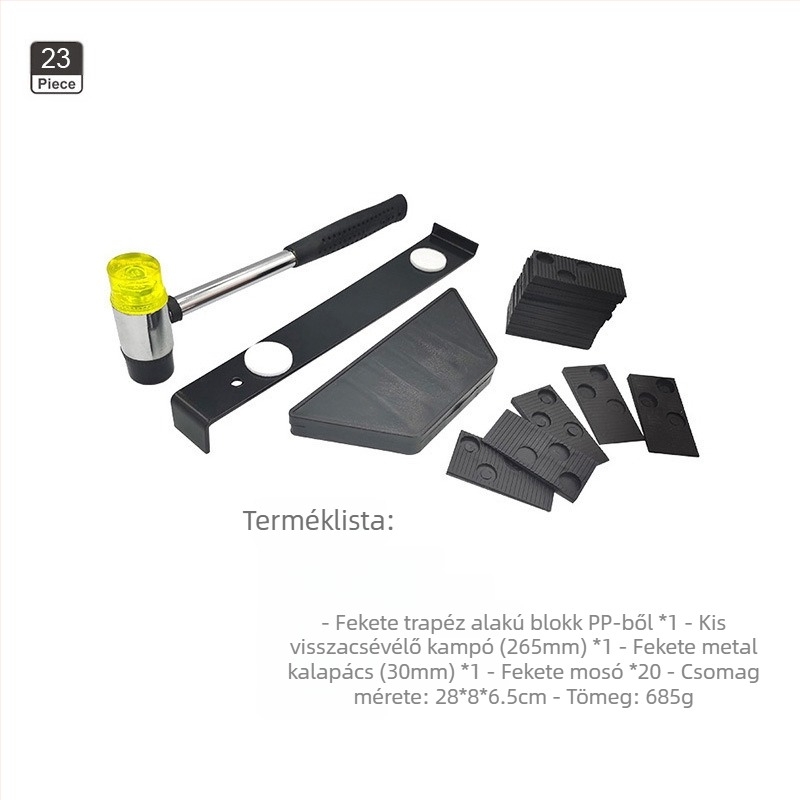 Fa padló szerszámkészlet – szénacél, 45 darab, 1,65 kg, 35/40 mm, Háztartási használat