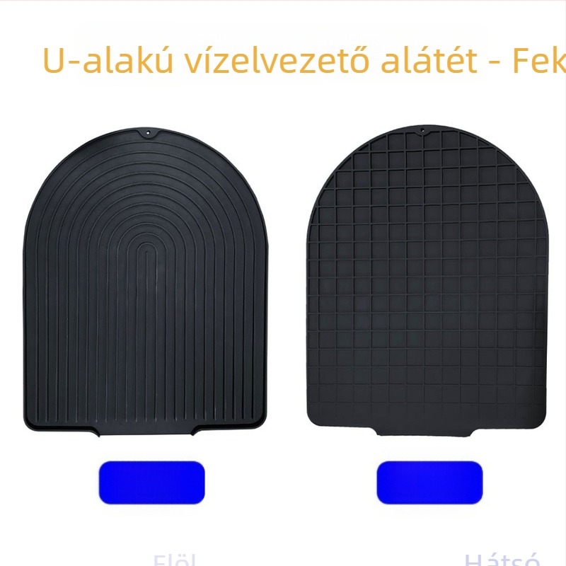 Szilikon konyhai szárító alátét csatornás kiömlővel és szigeteléssel, négyszögletes alak, degradálható, 2023-ban kiadva