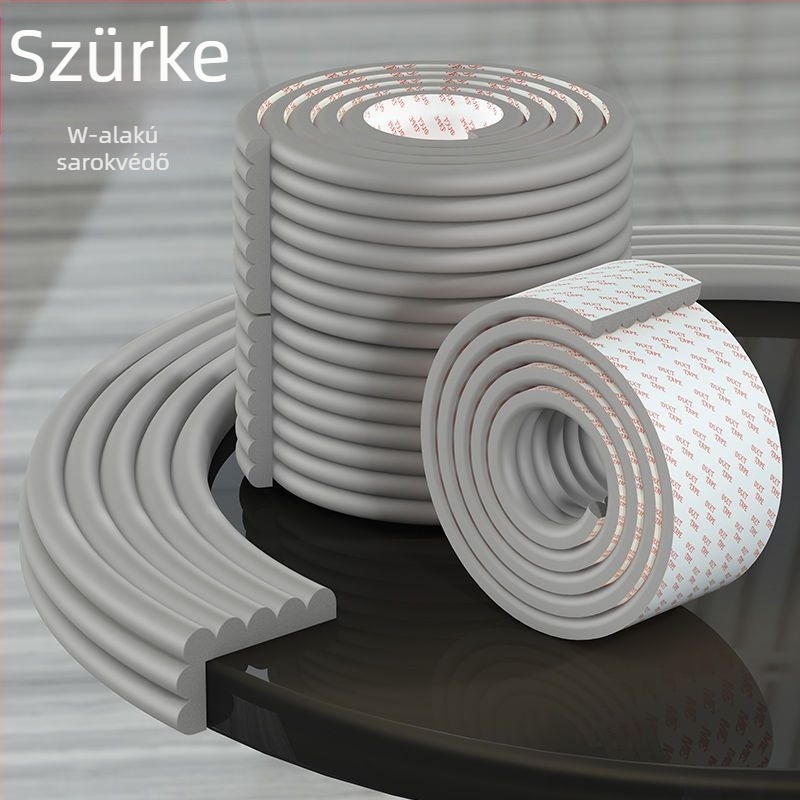 Gyerekeknek készült vastított és szélesített ablakpárkány védőcsík, élvédővel és meleg talpbetéttel