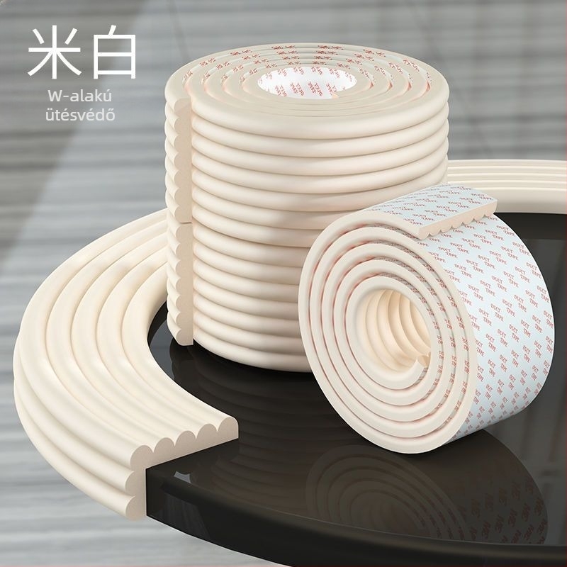 Gyerekeknek készült vastított és szélesített ablakpárkány védőcsík, élvédővel és meleg talpbetéttel