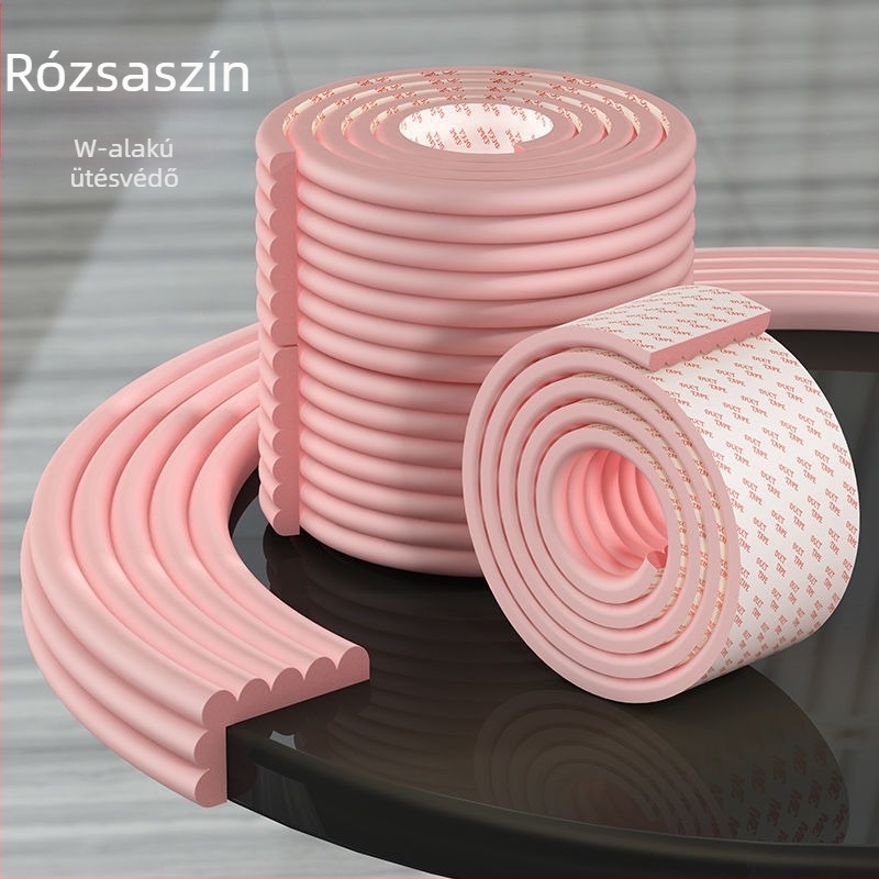 Gyerekeknek készült vastított és szélesített ablakpárkány védőcsík, élvédővel és meleg talpbetéttel