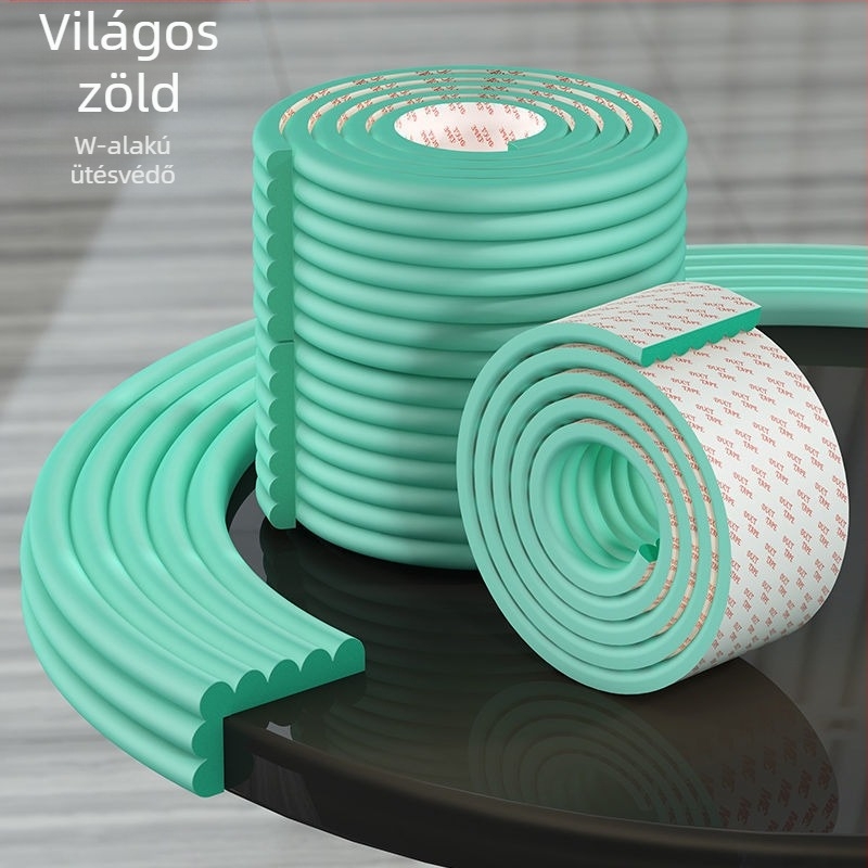 Gyerekeknek készült vastított és szélesített ablakpárkány védőcsík, élvédővel és meleg talpbetéttel