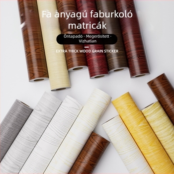 Fa textújú öntapadós falmatrica, vízálló, nappali és hálószoba számára, modern minimalista stílus, PVC anyag
