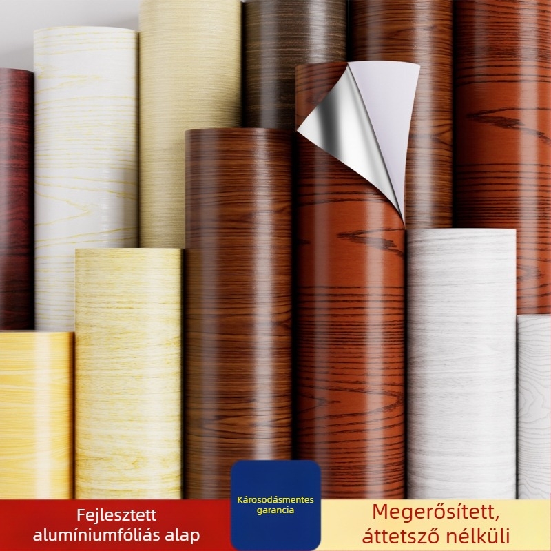 Fa textújú öntapadós falmatrica, vízálló, nappali és hálószoba számára, modern minimalista stílus, PVC anyag