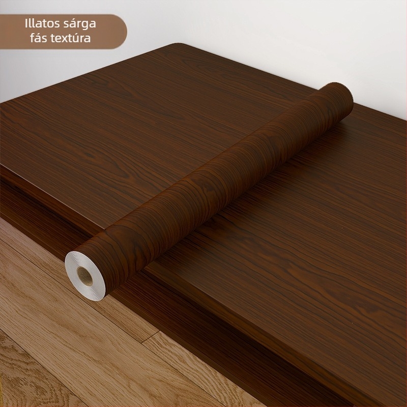 Fa textújú öntapadós falmatrica, vízálló, nappali és hálószoba számára, modern minimalista stílus, PVC anyag