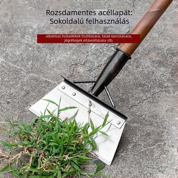 Hólapát mangánacélból, fogazott éllel – hóeltávolításra, trágyaszállításra és háztartási tisztításra