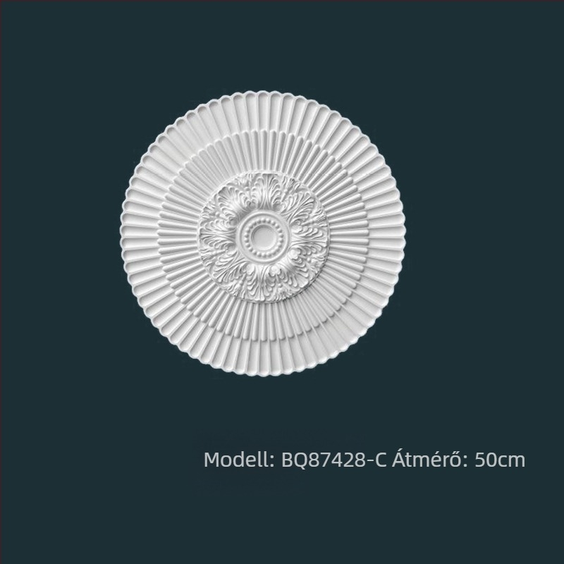 PU lámpa panel kerek mennyezeti koronggal francia stílusú csillárhoz – dekoráció (Anyag: PU; Modell: BQ-XY-; Stílus: relief, modern egyszerűség, könnyű lux)