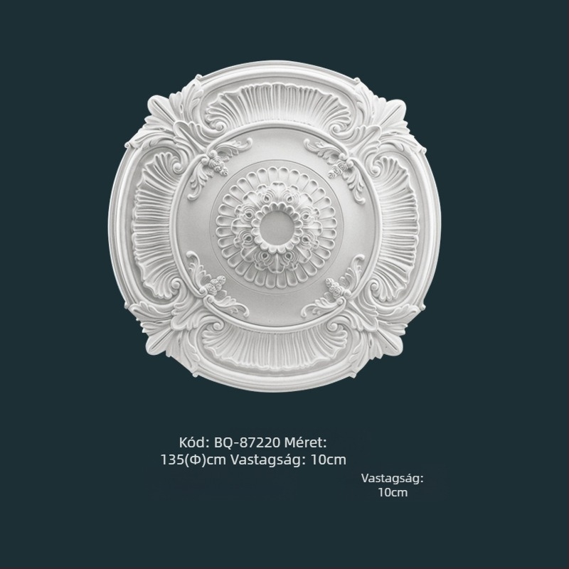 PU lámpa panel kerek mennyezeti koronggal francia stílusú csillárhoz – dekoráció (Anyag: PU; Modell: BQ-XY-; Stílus: relief, modern egyszerűség, könnyű lux)