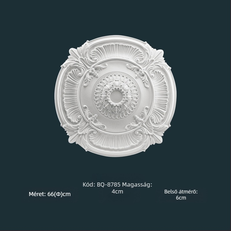 PU lámpa panel kerek mennyezeti koronggal francia stílusú csillárhoz – dekoráció (Anyag: PU; Modell: BQ-XY-; Stílus: relief, modern egyszerűség, könnyű lux)