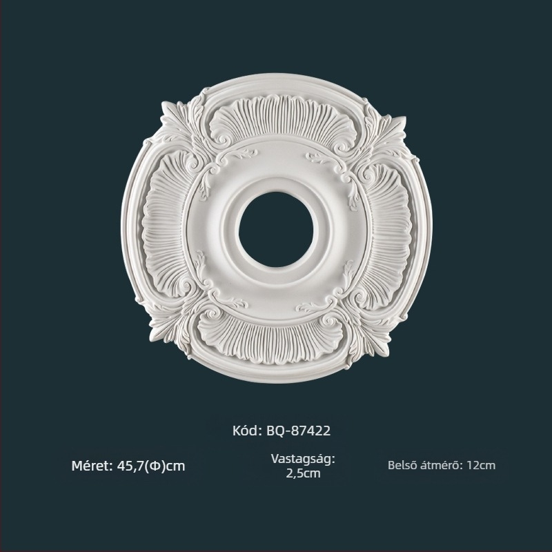 PU lámpa panel kerek mennyezeti koronggal francia stílusú csillárhoz – dekoráció (Anyag: PU; Modell: BQ-XY-; Stílus: relief, modern egyszerűség, könnyű lux)