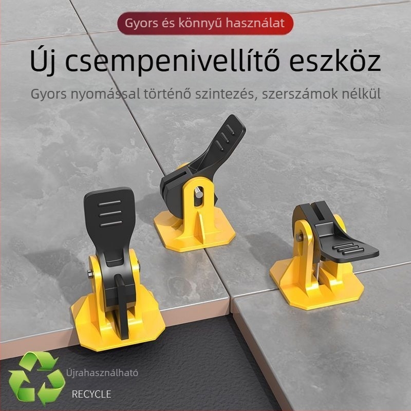 Csempe szintező és állító – gyors, újrahasználható eszköz csempézéshez, univerzális modell