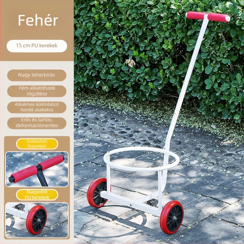 Összecsukható kézi vontató kocsi, otthoni és műhelyi használatra, többfunkciós hordozó vízvödrök, hulladék és gázpalack szállítására