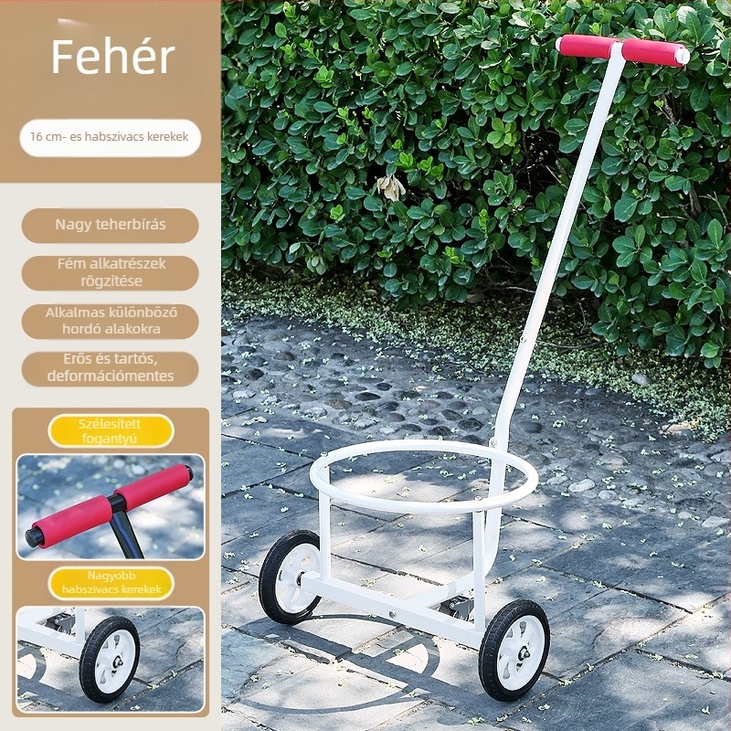 Összecsukható kézi vontató kocsi, otthoni és műhelyi használatra, többfunkciós hordozó vízvödrök, hulladék és gázpalack szállítására