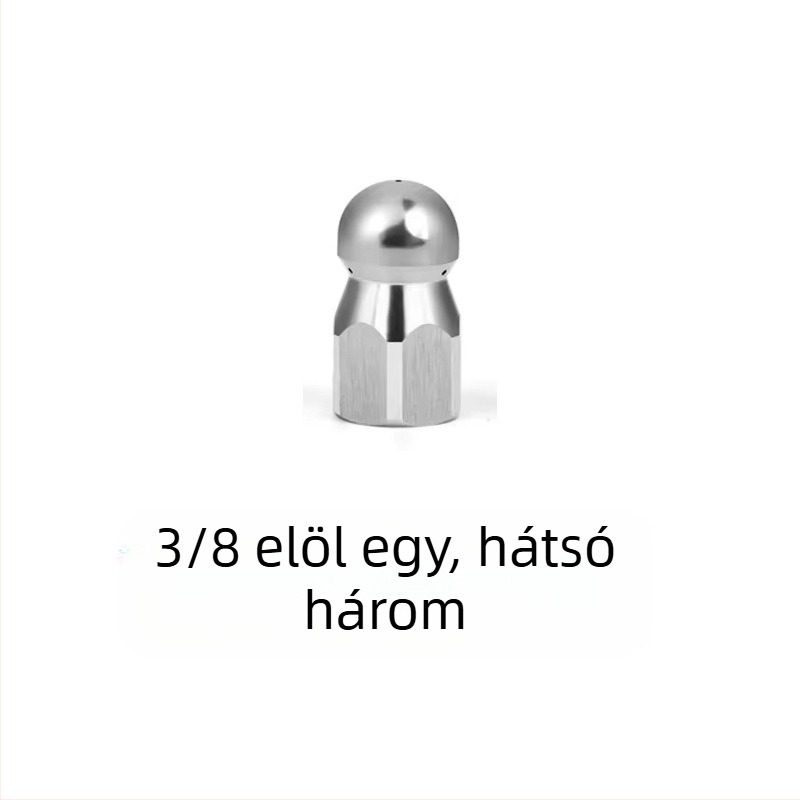 Independent rozsdamentes acélból készült magasnyomású csőtisztító fúvóka 1/4 inch csatlakozóval és 3/8 inch gyorscsatlakozóval