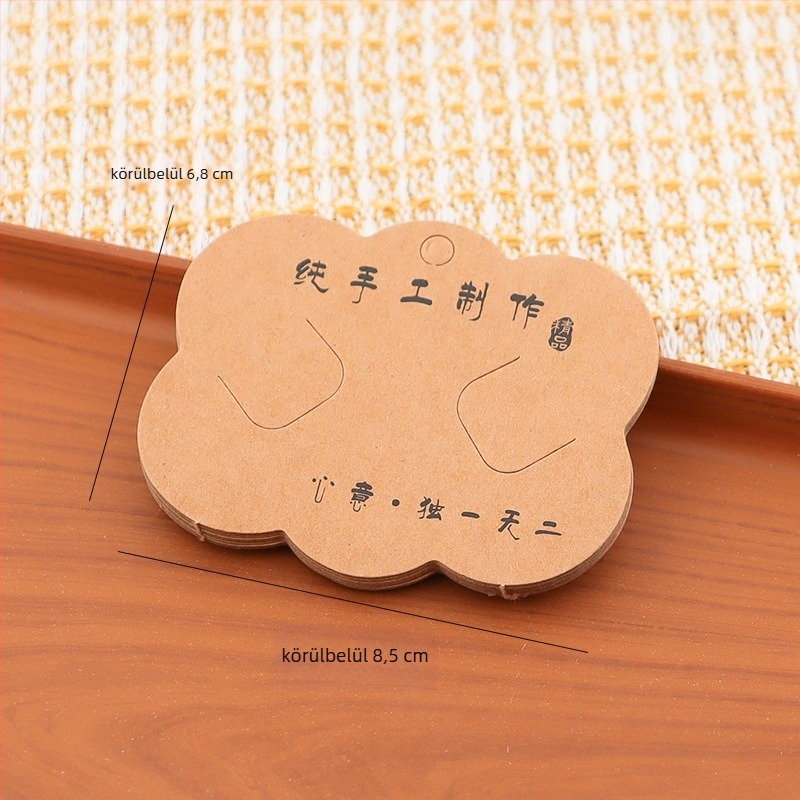 DIY ékszerkiegészítők papírral készült csomagoló kártyák nyomtatott dizájnnal, Kazhi modell, 2025 nyár