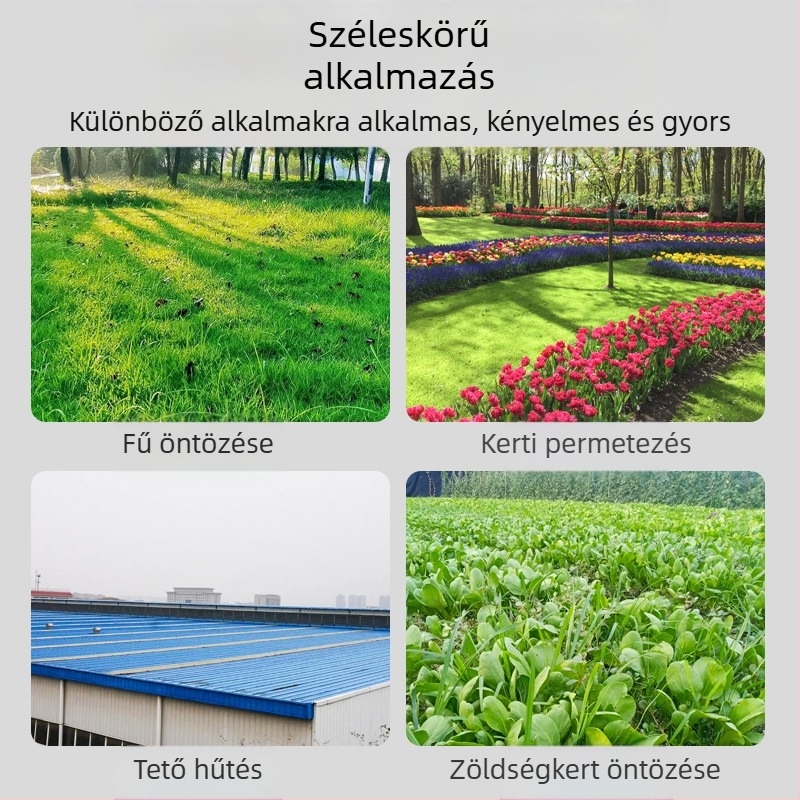 Fű öntöző rendszer automata permetezéssel és mikropermetezővel, vízcső; Importálás: Nem
