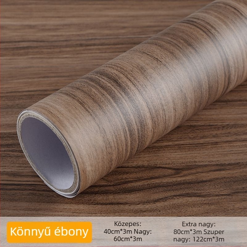 Fa textúrájú asztallap öntapadós matrica — PVC, 1 db, klasszikus retro stilus, alkalmas nappalira, hálószobára és dolgozószobára