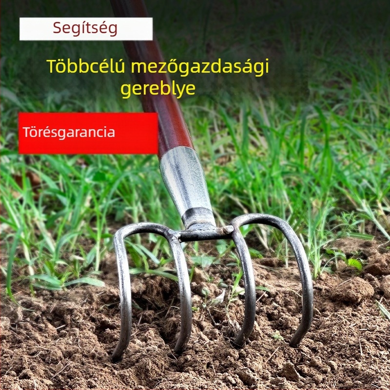 Kültéri talajlazításra szolgáló gereblye, teljes acél szerkezettel – Márka: Egyéb; Alkalmazási terület: Egyéb