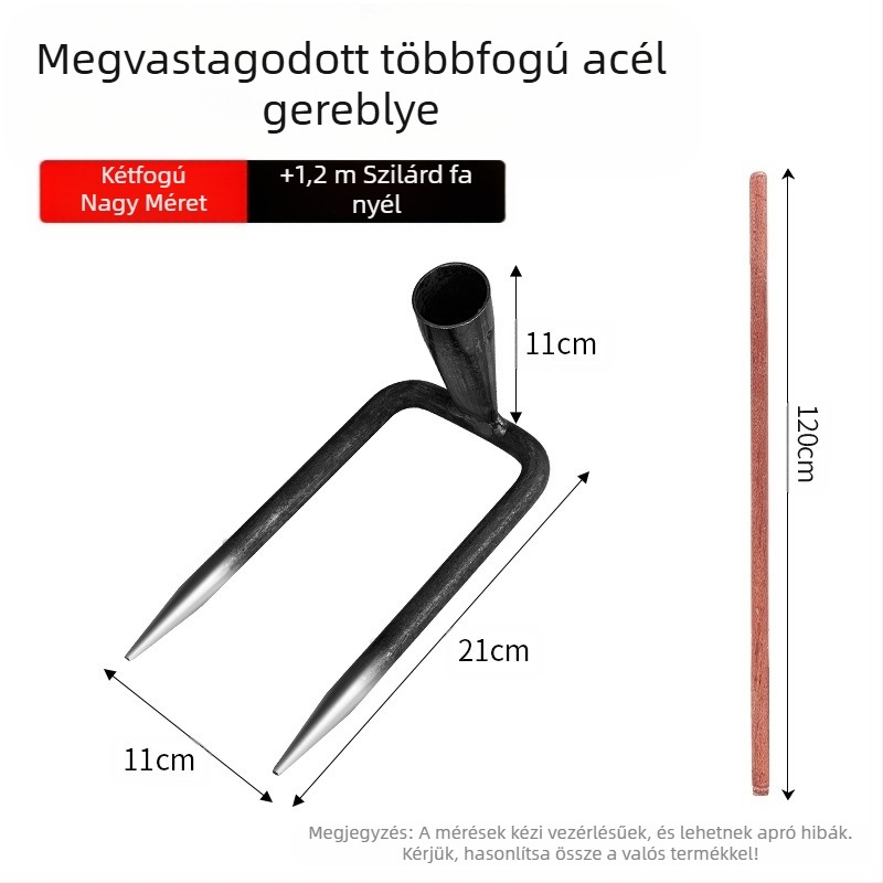Kültéri talajlazításra szolgáló gereblye, teljes acél szerkezettel – Márka: Egyéb; Alkalmazási terület: Egyéb