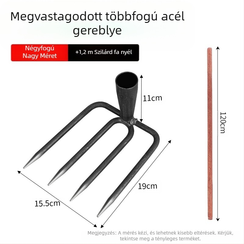 Kültéri talajlazításra szolgáló gereblye, teljes acél szerkezettel – Márka: Egyéb; Alkalmazási terület: Egyéb