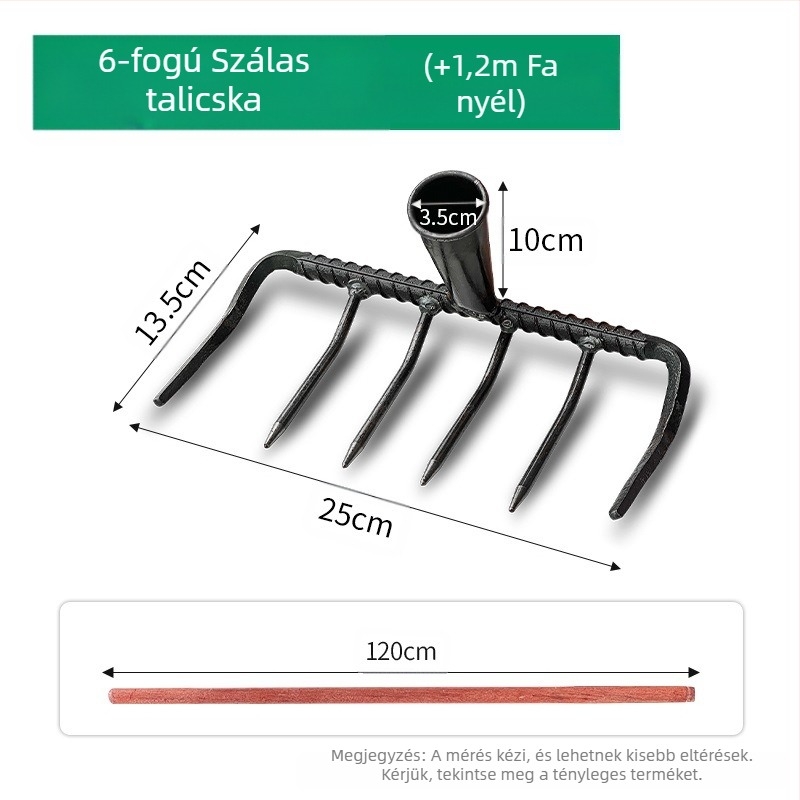 Kültéri talajlazításra szolgáló gereblye, teljes acél szerkezettel – Márka: Egyéb; Alkalmazási terület: Egyéb