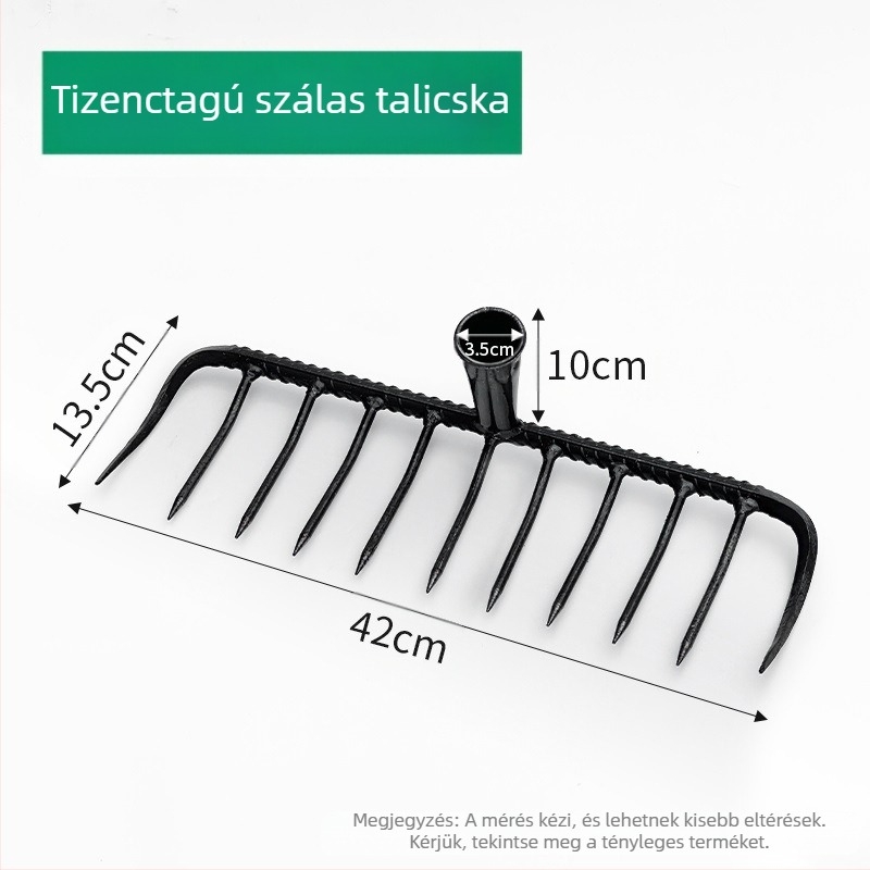 Kültéri talajlazításra szolgáló gereblye, teljes acél szerkezettel – Márka: Egyéb; Alkalmazási terület: Egyéb