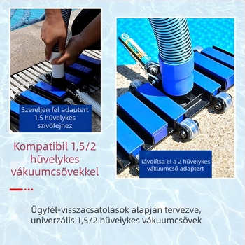 Alumínium ötvözetű szívófej felfújható medencékhez — pool szívóeszköz kiegészítő