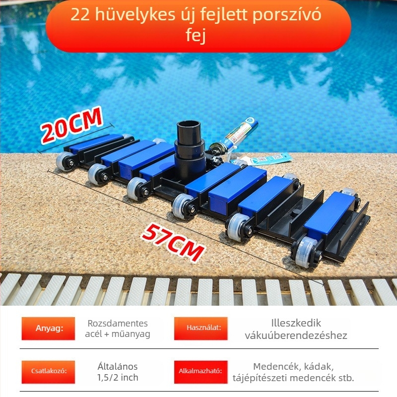 Alumínium ötvözetű szívófej felfújható medencékhez — pool szívóeszköz kiegészítő