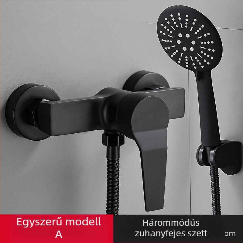 Fürdőszobai háromcsapos keverőcsaptelep oldalsó nyitással, rézötvözet test, kerámia korongos szelep, modell 8889, falra szerelhető