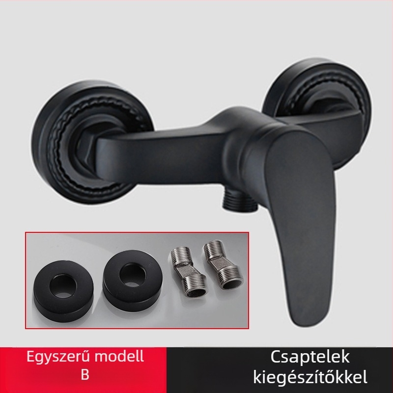 Fürdőszobai háromcsapos keverőcsaptelep oldalsó nyitással, rézötvözet test, kerámia korongos szelep, modell 8889, falra szerelhető