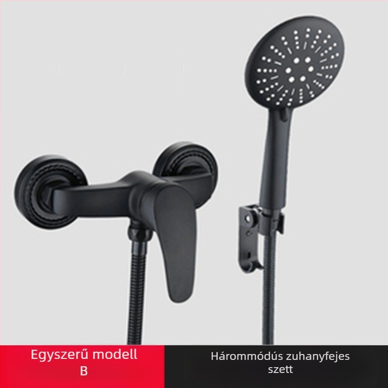 Fürdőszobai háromcsapos keverőcsaptelep oldalsó nyitással, rézötvözet test, kerámia korongos szelep, modell 8889, falra szerelhető