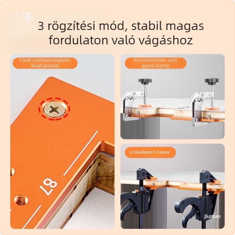 Alumíniumötvözet profil bevágó sablon fogantyú nélkül, kettős használatú, U‑alakú bevágó sablon faipari felhasználásra