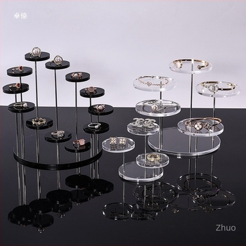 Vastagított akril lépcsőzetes asztali kiállító állvány figurákhoz — akril anyag, művészi stílus, asztali kijelző, 2025 tavasz megjelenés.