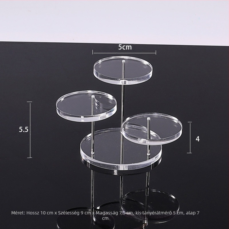 Vastagított akril lépcsőzetes asztali kiállító állvány figurákhoz — akril anyag, művészi stílus, asztali kijelző, 2025 tavasz megjelenés.