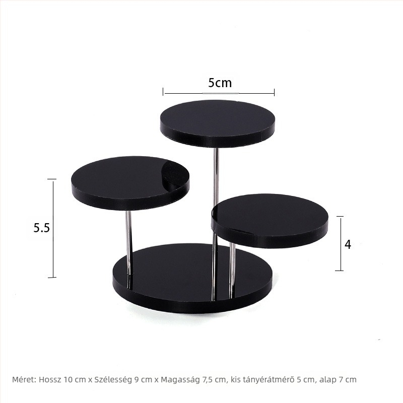 Vastagított akril lépcsőzetes asztali kiállító állvány figurákhoz — akril anyag, művészi stílus, asztali kijelző, 2025 tavasz megjelenés.